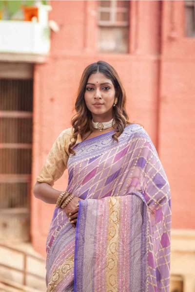 Khaddi Chiffon Chaukadi Rungkaat Handloom Banaras Saree Manufacturers, Suppliers, Exporters in
                                                                         Varanasi