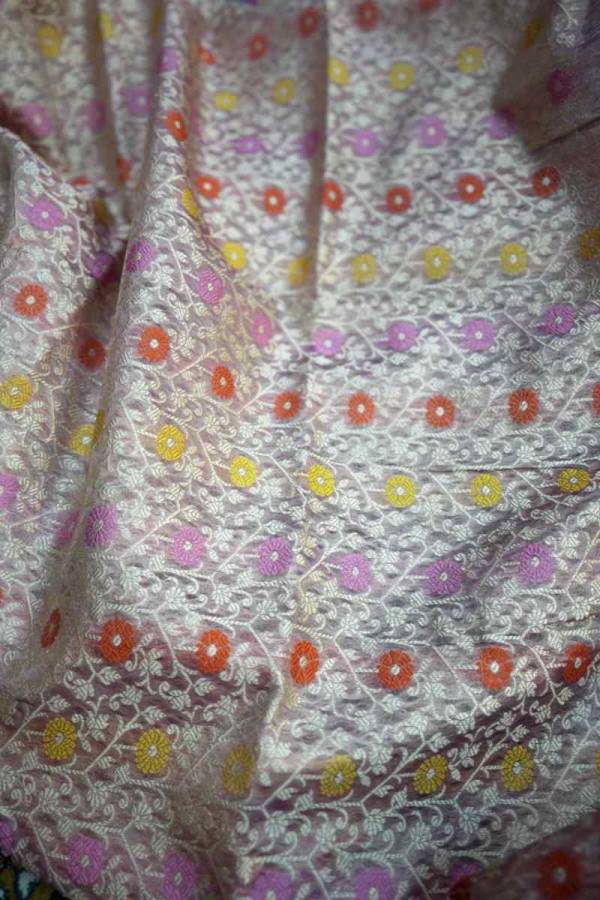 Lavender Pure Crush Tissue Banarasi Handloom Saree in Varanasi