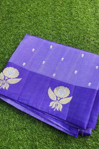 Lavender Pure Raw Mango Banarasi Handloom Saree in Varanasi
