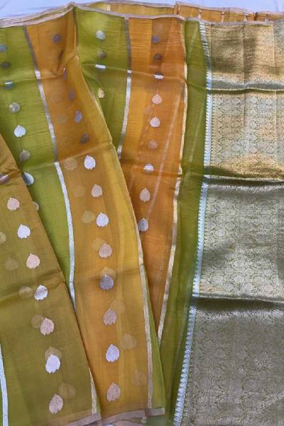 Lemon Orang Pure Kora Rungkaat Banarasi Saree Manufacturers, Suppliers, Exporters in
                                                                         Varanasi