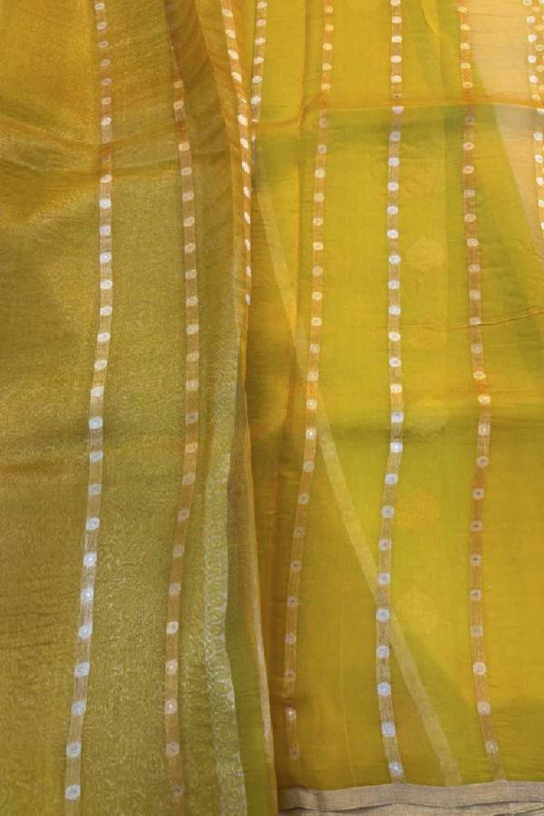 Lemon Orang Pure Kora Rungkaat Banarasi Saree in Varanasi