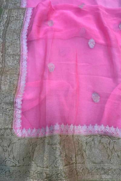 Pink Pure Khaddi Chiffon Banarasi Handloom Saree Manufacturers, Suppliers, Exporters in
                                                                         Varanasi