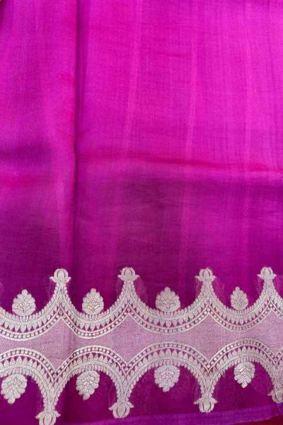Pink Pure Kora Katan Rungkaat Banarasi Handloom Saree in Varanasi