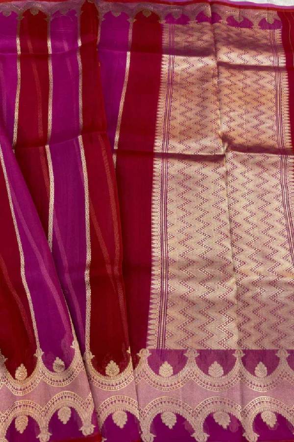 Pink Pure Kora Katan Rungkaat Banarasi Handloom Saree in Varanasi