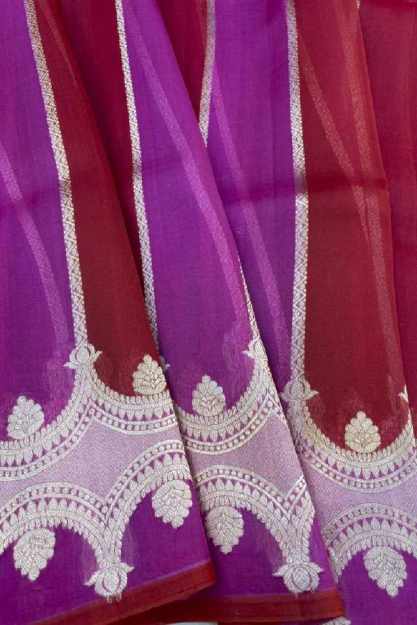 Pink Pure Kora Katan Rungkaat Banarasi Handloom Saree in Varanasi