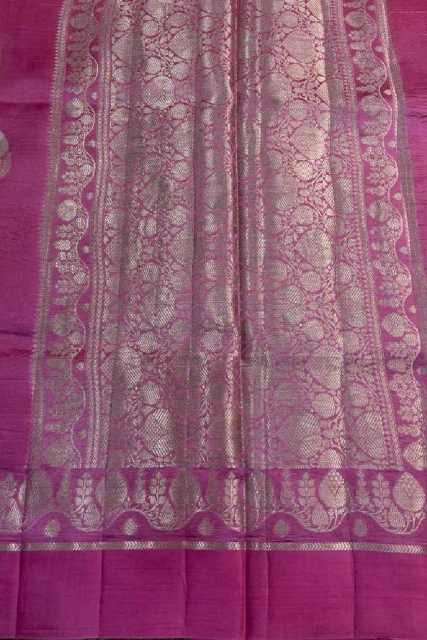Pink Pure Raw Mango Banarasi Handloom Saree in Varanasi