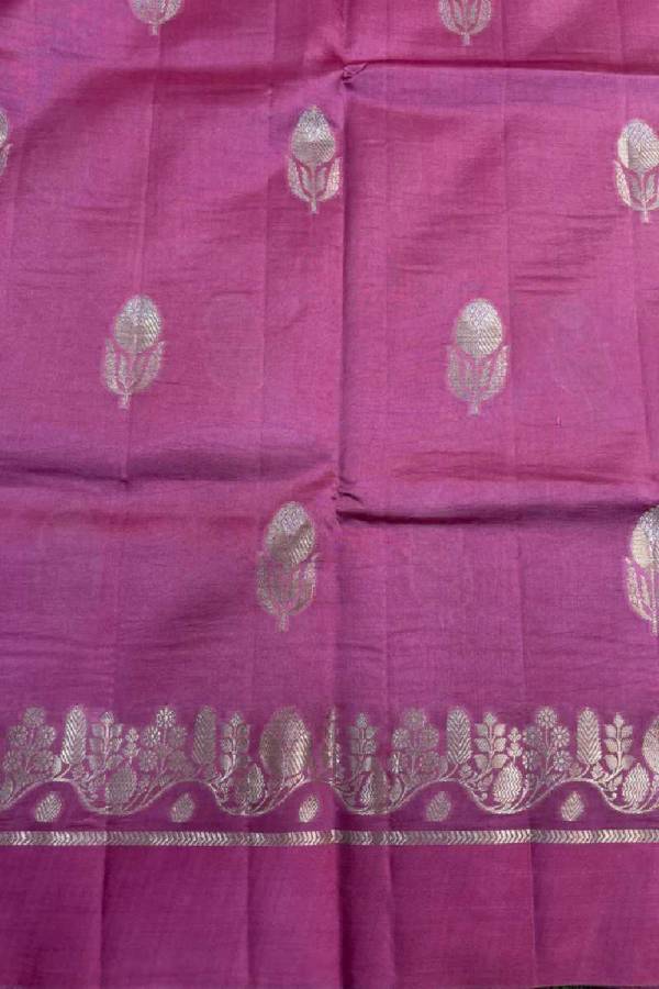Pink Pure Raw Mango Banarasi Handloom Saree in Varanasi