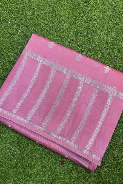 Pinkish Peach Pure Raw Mango Banarasi Handloom Saree in Varanasi