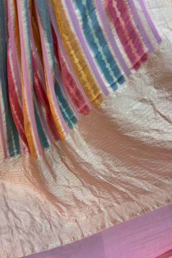 Pinky Pure Khaddi Georgette Banarasi Handloom Saree in Varanasi