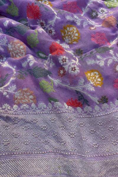 Pure Khaddi Georgette Banarasi Handloom Saree in Varanasi