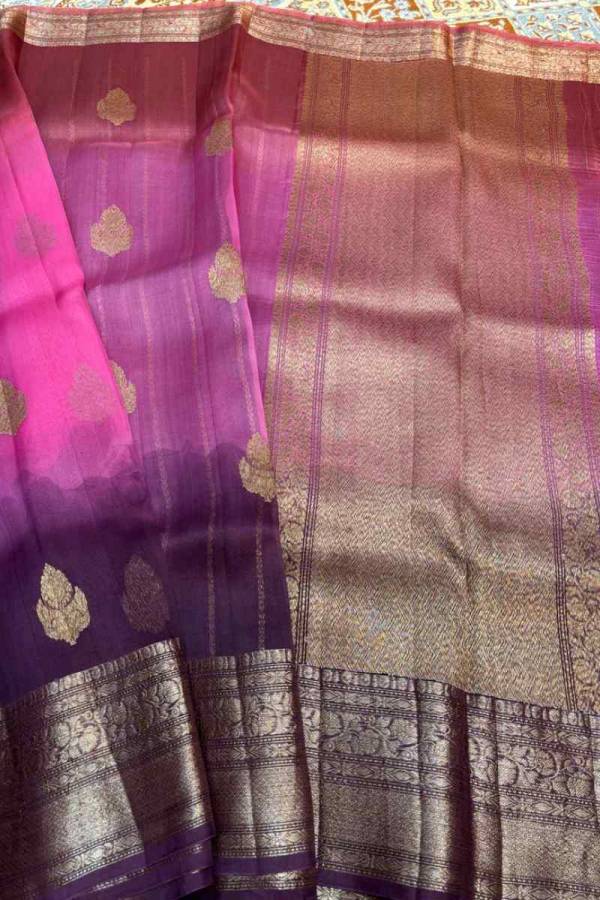 Pure Kora With Antique Zare Banarasi Handloom Saree in Varanasi