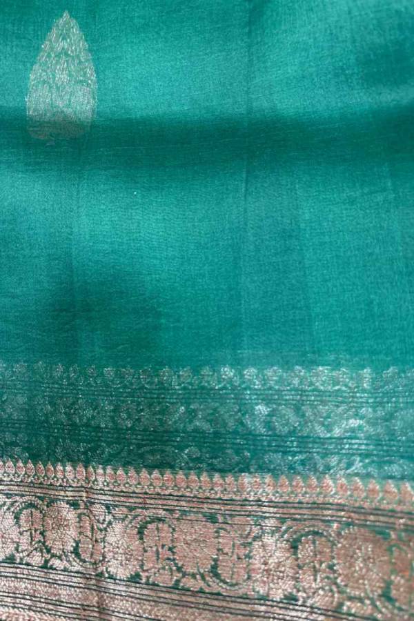 Pure Kora With Antique Zare Banarasi Handloom Saree in Varanasi