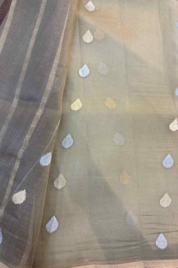 Pure Kora Zari Work Rangkaat Banarasi Handloom Saree in Varanasi