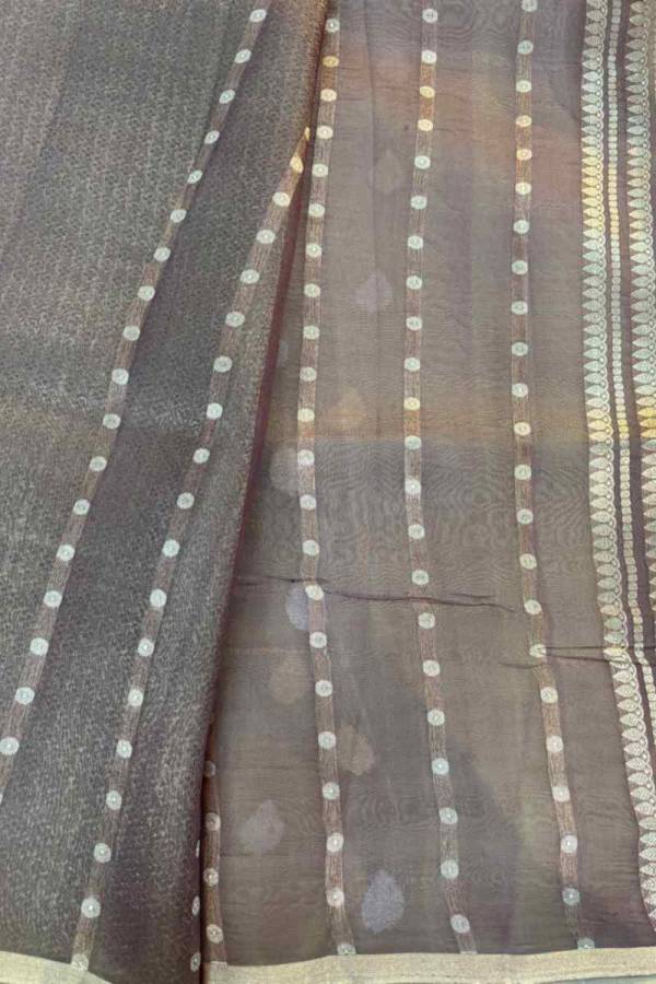 Pure Kora Zari Work Rangkaat Banarasi Handloom Saree in Varanasi