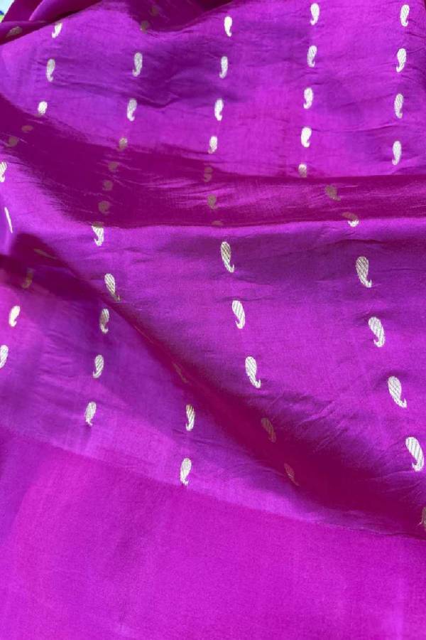 Pure Raw Mango With Scallop Border Banarasi Saree in Varanasi