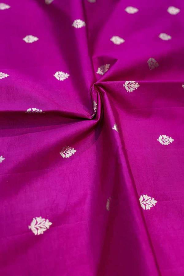Rani Pink Pure Raw Mango Banarasi Handloom Saree in Varanasi